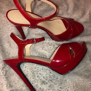 Guess Red Strappy Heels